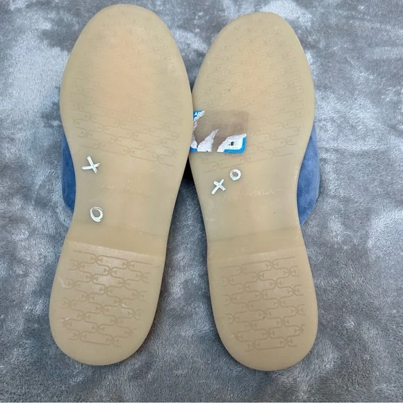 Sam Edelman Women’s Kira Blue & Gold Stone Suede Mule Size 9 M Slide On Shoes - Picture 10 of 16